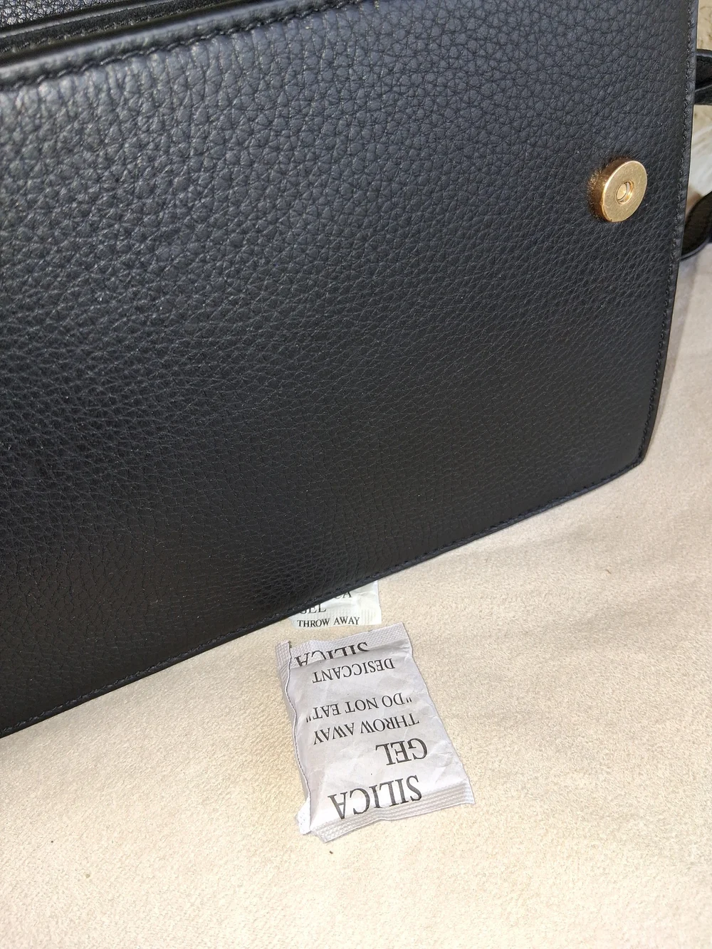 Tory Burch Black Pebbled Leather Shoulder Bag with Gold Hardware